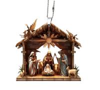 Nativity Scene Ornaments | the Birth of Jesus Decor | Nativity Christmas Tree Ornaments, Acrylic Home Decor, Sturdy Memorial Ornament for Family