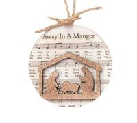 Nativity Scene Pendant Wooden Hollow Pendant Decor Lovely And Delciate Birth A5L3 Ornament Decorat Tree For Christmas