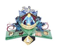 Nativity Scene Pop Up Christmas Greeting Card Second Nature 3D Cards Pop Ups XPOP070