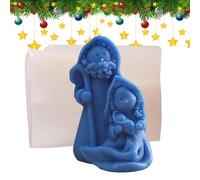 Nativity Scene Silicone Mold- Resin Casting Candle Making Form, Soft Flexible Non Stick Material, Detailed Religious Sculpture Design, Reusable Heat Resistant Structure, Easy Release Crafting Mold|