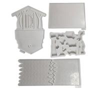 Nativity Scene Silicone Molds, Nativity House Plaster Mould Set, Resin Ornament Epoxy Casting Mold Kit, Reusable Flexible Craft Design, Religious Decoration Supplies for Home Decor