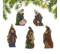 Nativity Scene Statue | Resin Classic Religious,Holy Family Jesus Manger Birth Figures | for Dining Table Mantel Windowsill Church School Children Adults Mother Friends Christians