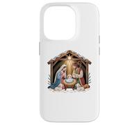Nativity scene with Mary Joseph and baby Jesus design Case for iPhone 14 Pro