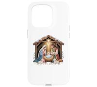 Nativity scene with Mary Joseph and baby Jesus design Case for iPhone 15 Pro