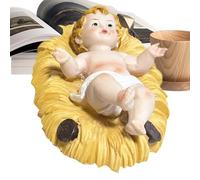 Nativity Scenery Decorations,Nativity Scenery Decorations | Holiday Baby Jesus Sculpture Desk Decoration - Christmas Decoration, Collectible Little Baby Jesus for Desk, Tea Table, Window Sill