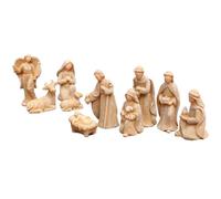 Nativity Set 10PCS Resin Christmas Nativity Scene Religious Figurines Indoor Tabletop Decorations Holiday Party Ornament Display for Xmas Home Decor.