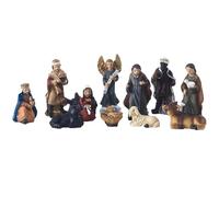Nativity Set 11Pcs/Set Realistic Nativity Scene with Baby Jesus and Animals Resin Christmas Ornaments Traditional Christmas Decoration for Home Decor Nativity Set