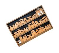 Nativity Set Advents Calendar For Christmas Decoration Desktop Manger Scene With 24 Day Countdowns And Wood Base Festival Decoration