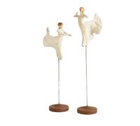 Nativity Set Born Angel Figure, Figures Nativity Scene Resin, Christmas Nativity Figures Holy Family Decoration(2pcs Angels)