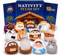 Nativity Set for Kids Toddlers Adults, 12PCS Solf Plush Christmas Toy Gift | Soft Plush Nativity Figures, Hands-On Play & Storytelling, A Tradition to Treasure Year After Year, Meaningful Christmas Gift