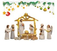 Nativity Set - Jesus Nativity Set Holy Family Statue | Figurines Christmas Decorations for Indoor Fireplace Table Desk School Church Living Room Party