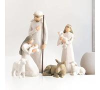 Nativity Set Religious Birth of Jesus Six-Piece Nativity Figurine Traditional Nativity Scene Figures Resin Craft Nativity Set Ornaments