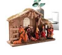Nativity Sets & Figures - Nativity Scene Christmas Ornaments | Religious Miniature Festive Figurine Set for Desk Mantel Women Table Shelf Home Windowsill Men