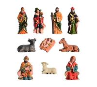 Nativity Sets & Figures, Nativity Scene Christmas Ornaments, Religious Miniature Resin Figurine Set for Table Home Women Mantel Desk Windowsill Men Shelf