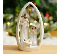 Nativity Sets for Christmas Holy Family Scene Gifts Religious Christian Holidays Decor Indoor Tabletop Resin Statue Figurines Decorations Collection 8.8" H (White)