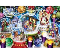 Nativity Snow Globes Advent Calendar (Countdown to Christmas) with Bible Text Nativity Story by Vermont Christmas Company