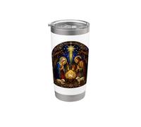 Nativity Star Medieval Gothic Cathedral Mosaic Art Scene Stainless Steel Insulated Tumbler