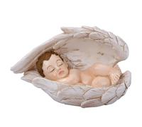 Nativity Statues - Angel of the Sleeping Child in Resin, Figurine Figurine Spiritual Religious Decor | Elegant Display for Furniture, Coffee Table, Bedside Table for Bedroom, Scr Shelf