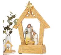 Nativity Table Scene | Holy Family Nativity Scene | Christmas Nativity Scene | Nativity Scenes with LED Lights 5.71 x 1.85 x 7.48 Inches for Window Decor and Decor