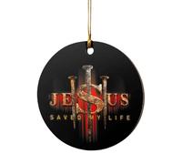 Nativity Tree Decorations - Clear Acrylic Pendants with Christian Scenes Elegant Festive Faith Decorations | Nativity Decoration for Christmas, Party, Festival, New Year, Home