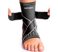 NativoDex Ankle Support Brace - Adjustable Ankle Compression for Sprains, Plantar Fasciitis, Achilles Tendonitis, Ligament Injuries - Breathable Foot Brace for Men & Women