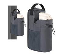NatldGs Magnetic Gym Bag for Men and Women - Small Magnetic Sling Bag with Water Bottle Holder for Workout, Travel and Sports (Grey)