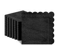 NatNarr 120 Pcs Cocktail Napkins Black Napkins Disposable
