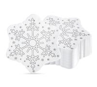 NatNarr 60pcs Snowflake Napkins 2ply Winter Christmas Paper Napkins Silver Foil Snowflake Serviettes for Xmas, Winter Frozen Party, Wedding, Birthday