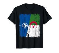 NATO Algeria Half Flag OTAN Algerian Heritage T-Shirt