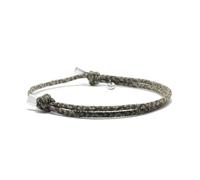 Nato Cuff - 2mm Paracord and 925 Silver Bracelet - Adjustable Men's or Women's Jewellery designed and assembled in France (Kaki)