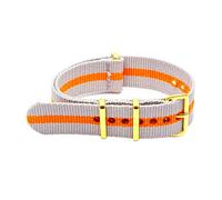 NATO Watch Band Nylon Strap Gold Buckle 18mm/20mm/22mm/24mm Striped Replacement Belt Wristwatches Accessories, 24mm