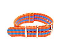 NATO Watch Band Nylon Strap Gold Buckle 18mm/20mm/22mm/24mm Striped Replacement Belt Wristwatches Accessories, 22mm