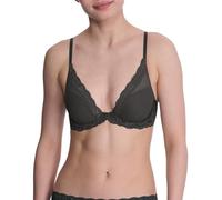 Natori Feathers Plunge T-Shirt Bra 730023, Coal, 34A