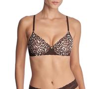 Natori Women's Bliss Perfection Contour Underwire T-Shirt Bra, French Roast Leopard Print, 38 E