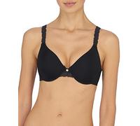 Natori Women's Pure Luxe Custom Coverage Contour Bra, Semi-Sheer, Black Combo, 32B