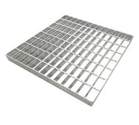 Natotela Galvanized Steel Drain Grating-400x400mm Durable Heavy Duty Metal Grating Square Gully Grid for 16" Square Catch Basin Outdoor Drainage Grates Thick for Garage Sewer Downspout Driveway