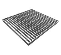 Natotela Galvanized Steel Drain Grating-600x600mm Durable Heavy Duty Metal Grating Square Gully Grid for 24" Square Catch Basin Outdoor Drainage Grates Thick for Garage Sewer Downspout Driveway