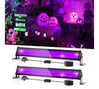 NATPOW 36W UV Black Light Bar, UV Lights for Parties, 400 nm- 405 nm 120 LEDs UV Stage Lights, IP66 Waterproof UV Blacklight Decoration Lighting for Fluorescent Party,Halloween,Bar,Christmas(2 Pack)