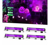 NATPOW 36W UV Lights Bar, UV Black Light for Party, 400 nm- 405 nm 4 Pack