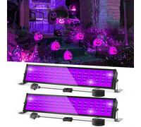 NATPOW 72W UV Lights Bar, UV Black Light for Parties, 395 nm- 400 nm Stage Lights, IP66 Waterproof Blacklight Decoration Lighting for Halloween, Disco, Fluorescent Party, Bar,Christmas(2Pack