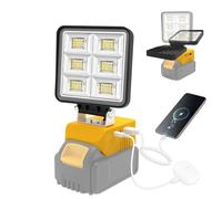 NATPOW LED Work Light, 2 Brightness Settings, Portable LED Construction Spotlight, Battery Headlight with Type C and USB Charging