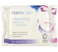 Natracare Cleansing Makeup Remover Wipes, For Sensitive Skin, COSMOS Organic Cotton cloth enriched with Aloe Vera and Vitamin E | 20 Wipes x 1 Pack (20 Wipes)
