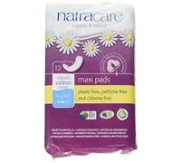 Natracare Maxi Pads Super Absorbency with Organic Cotton Cover, 12 Pads x 2 Packs (24 Pads Total)