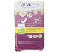 Natracare Natural Maxi Pads Regular Absorbency Without Wings, Organic Cotton Cover, 1 Pack of 14 Pads