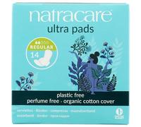 Natracare Natural Ultra Pads Regular with Wings, Organic Cotton Cover for Sensitive Skin | 14 x 3 Packs (42 Pads)