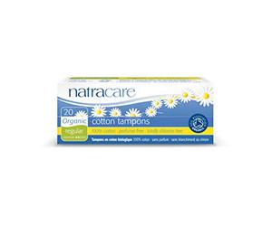Natracare Organic All Cotton Non-Applicator Tampons Regular (20 Tampons)