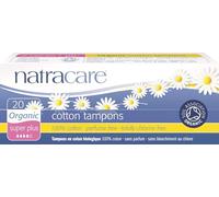 Natracare Organic Cotton Non-applicator Tampons | Super Plus Absorbency Pack of 20 x 3 | Toxin-Free, Plastic-Free