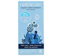 Natracare Organic Cotton Tampons Super Absorbency with Card Applicator, 1 Pack of 16 Tampons