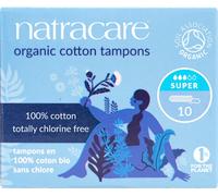 Natracare Organic Non-Applicator Tampons Super x 10 (Pack of 6)