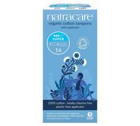 Natracare Organic Super Cotton Tampons with Applicator - 16 Tampons (Pack of 10)